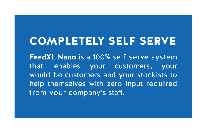 FeedXL Nano - Completely self serve