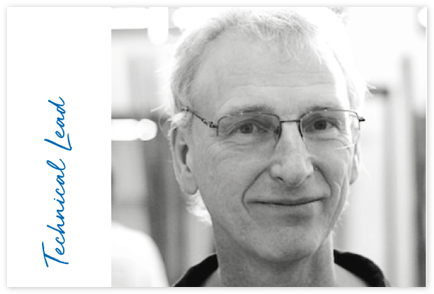 Black and white photo of Gerard Meszaros, FeedXL Chief Technical Officer.